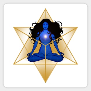 Woman inside Merkabah Sticker